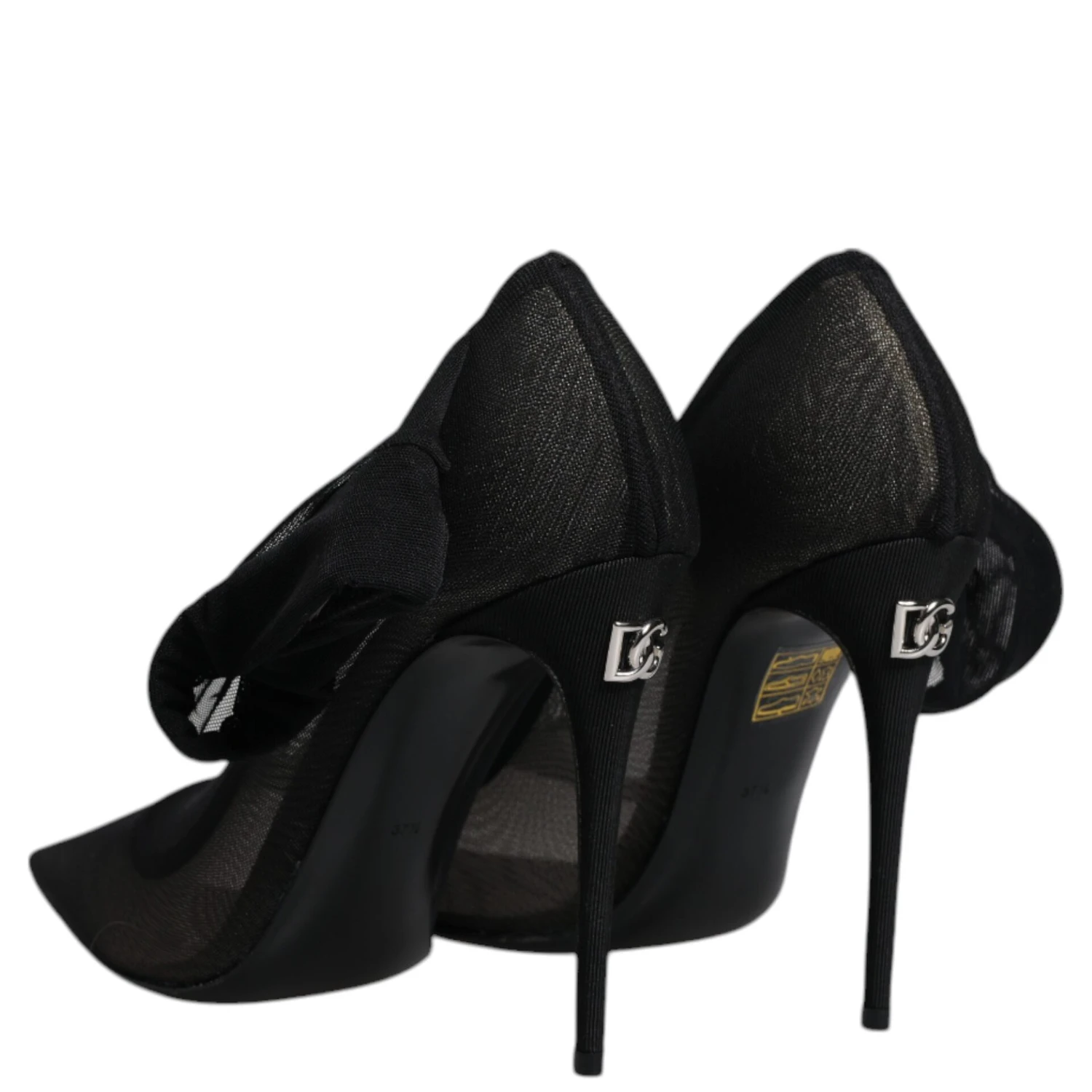 Black Viscose Mesh Sock Style Boots Shoes