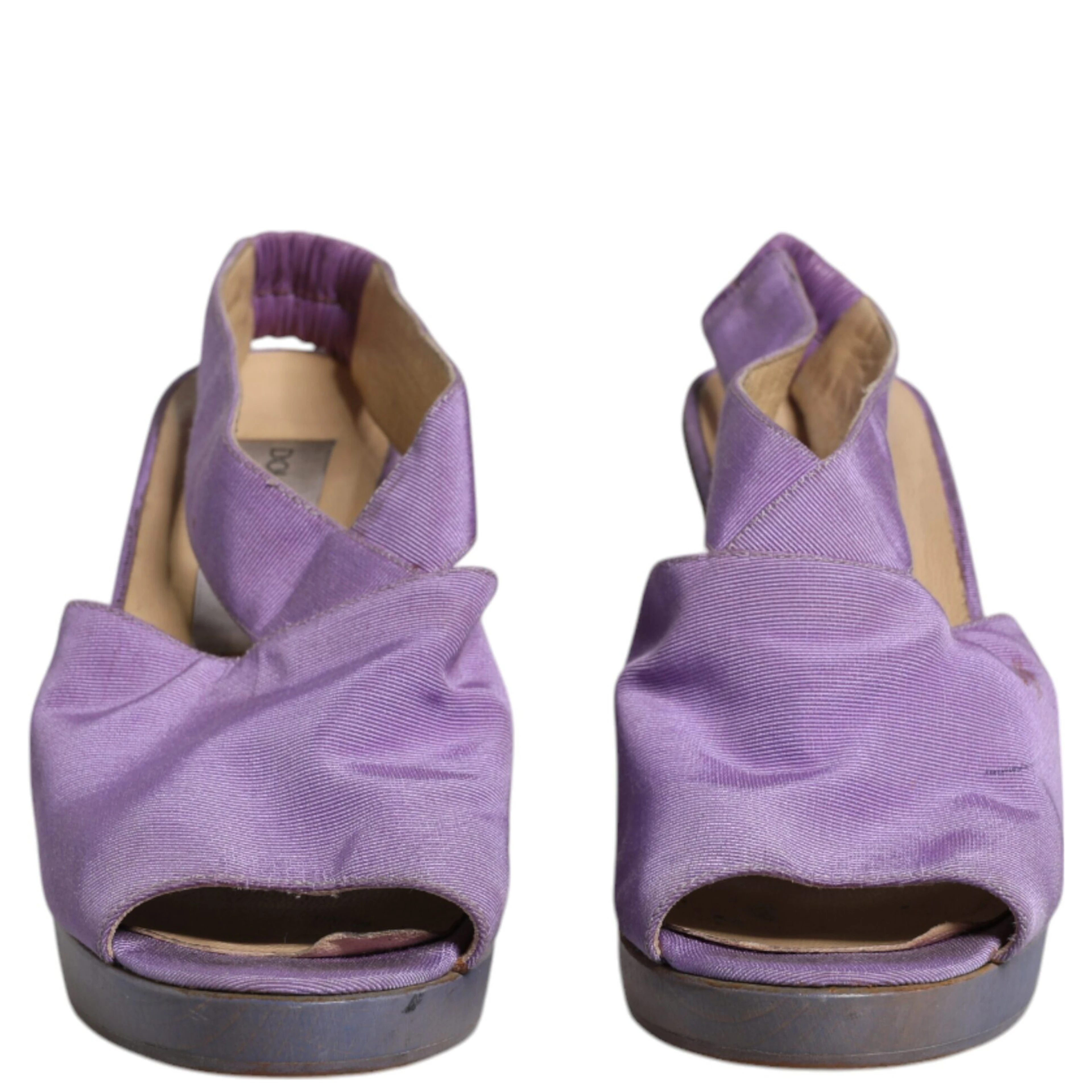 Purple Platform Slingback Heels Sandals Shoes
