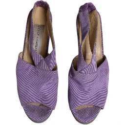 Purple Platform Slingback Heels Sandals Shoes