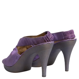 Purple Platform Slingback Heels Sandals Shoes