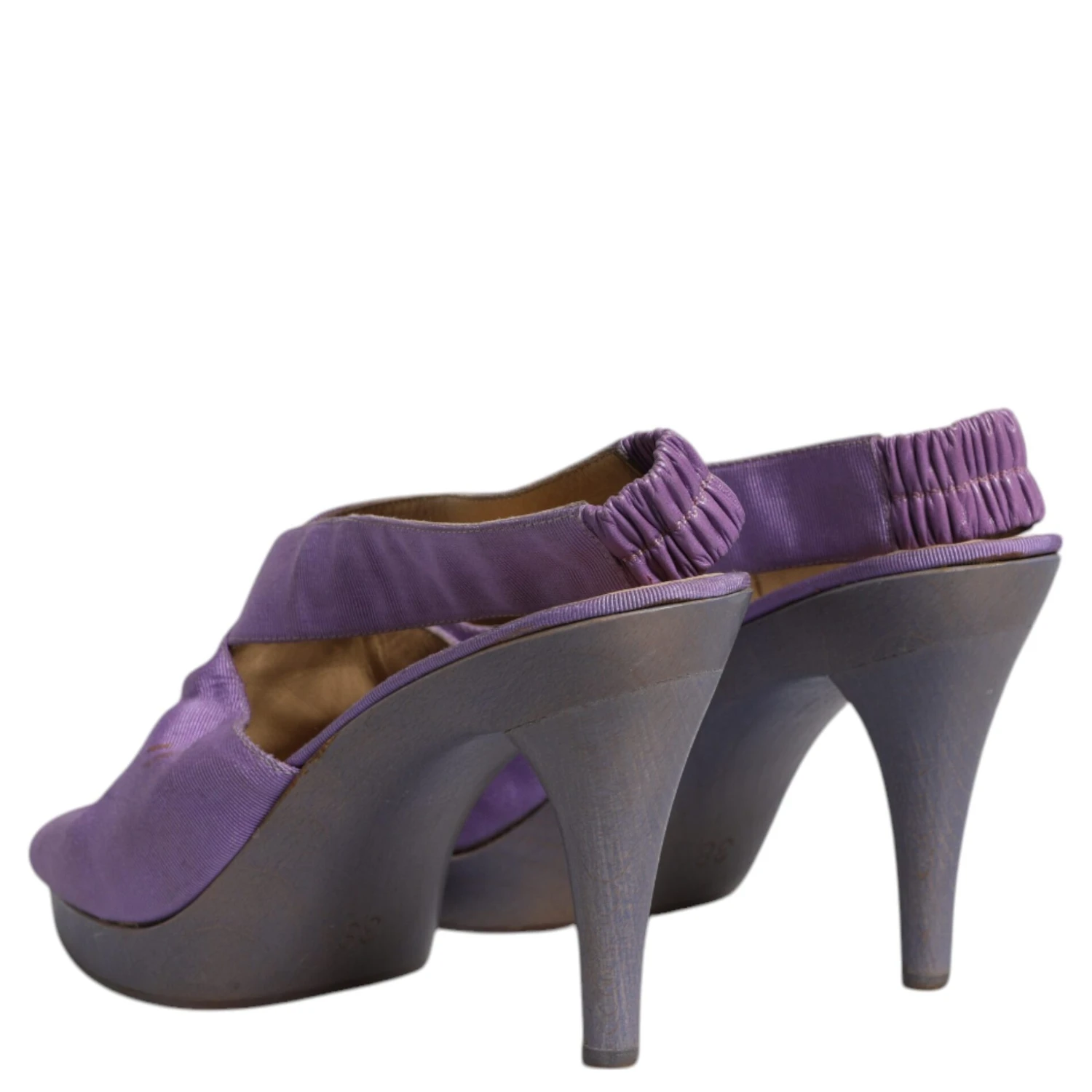 Purple Platform Slingback Heels Sandals Shoes