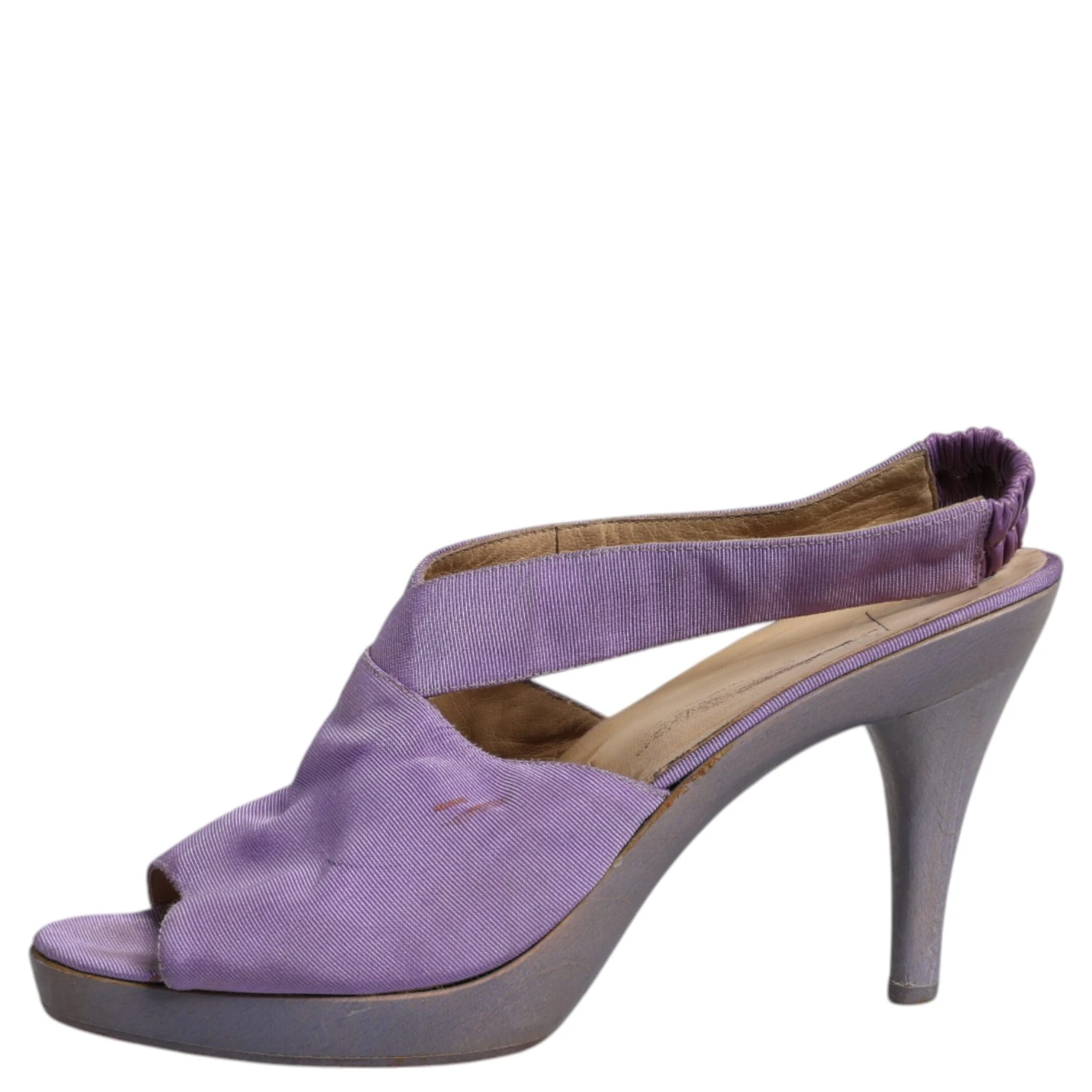 Purple Platform Slingback Heels Sandals Shoes