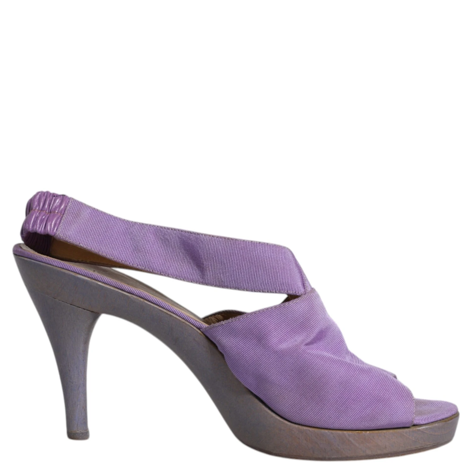 Purple Platform Slingback Heels Sandals Shoes