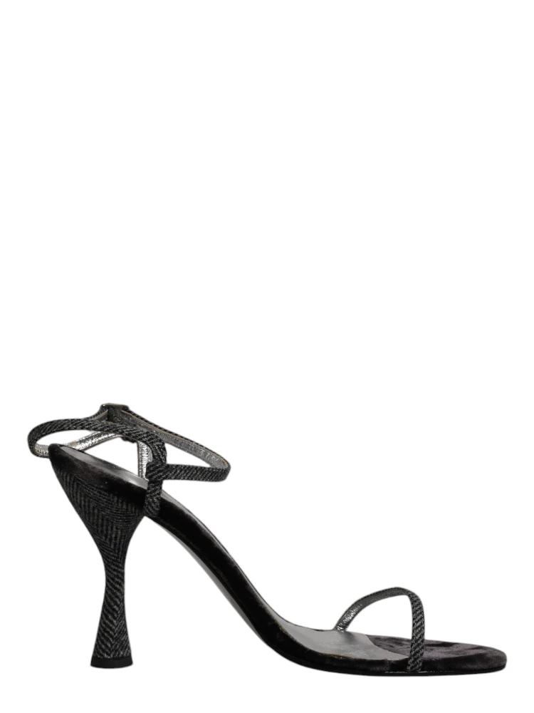 Black Ankle Strap High Heels Sandals Shoes