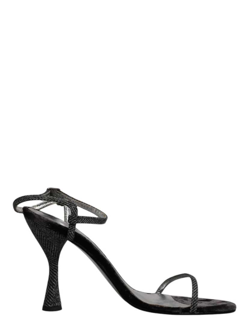 Black Ankle Strap High Heels Sandals Shoes