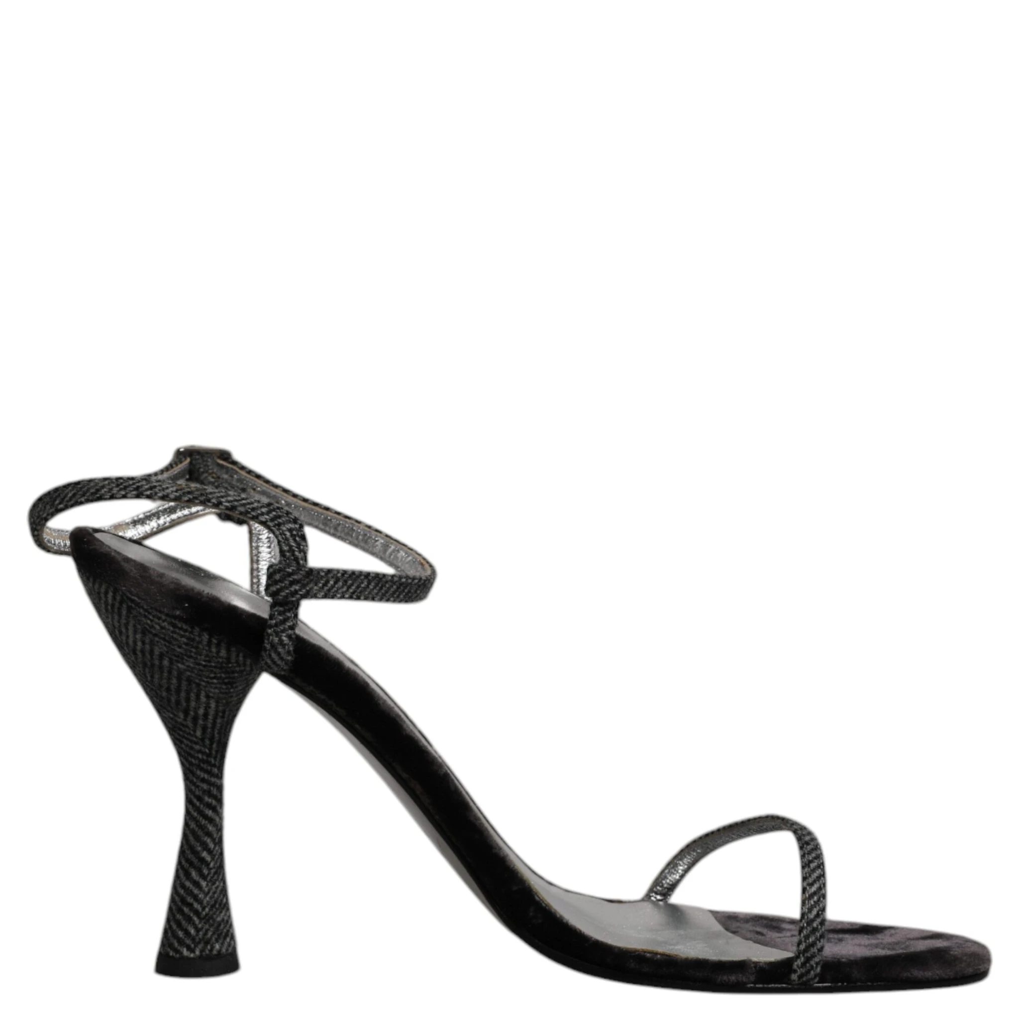 Black Ankle Strap High Heels Sandals Shoes