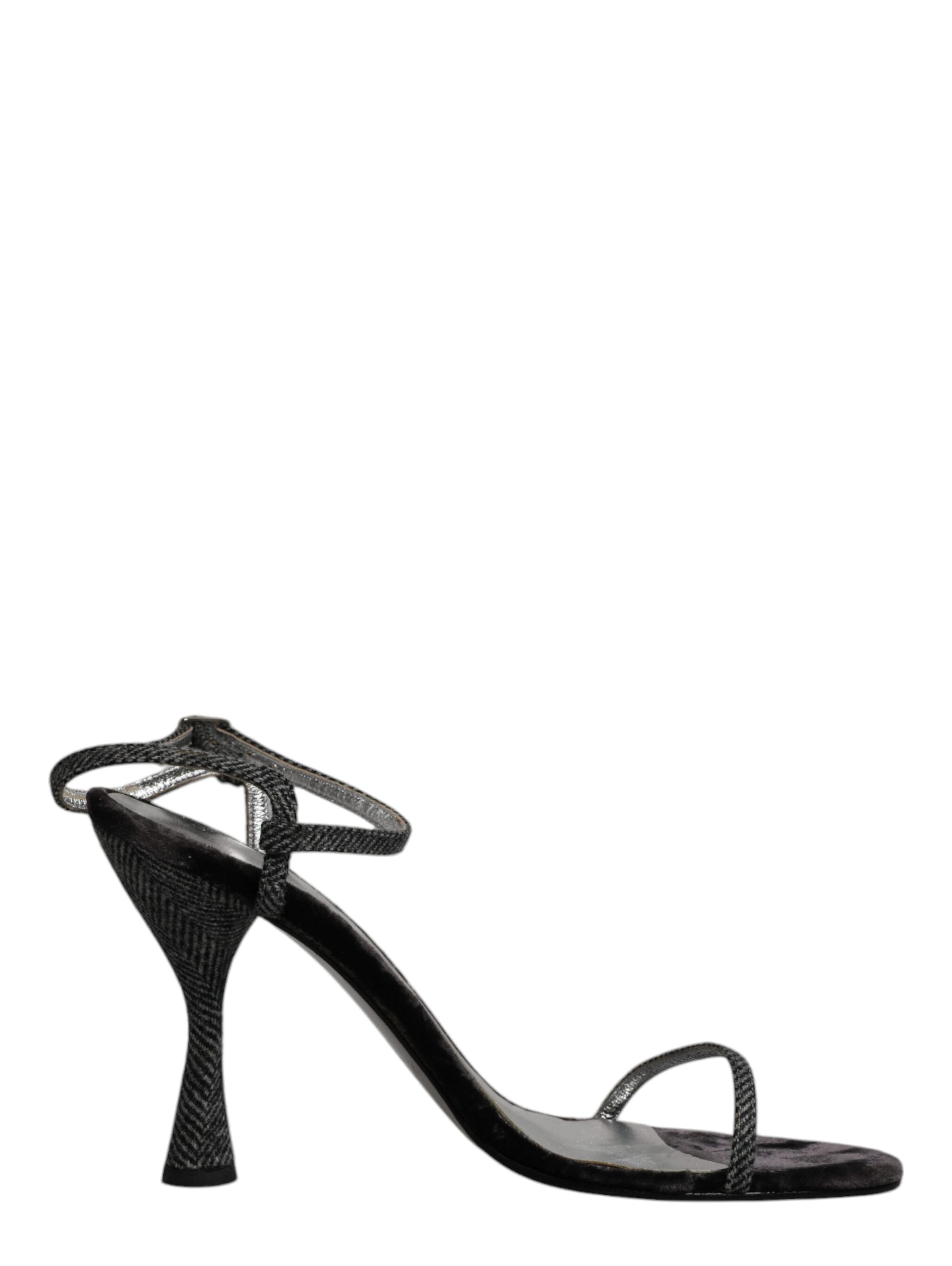 Black Ankle Strap High Heels Sandals Shoes