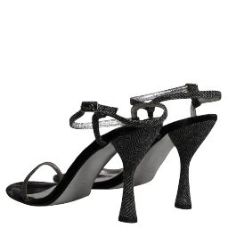 Black Ankle Strap High Heels Sandals Shoes