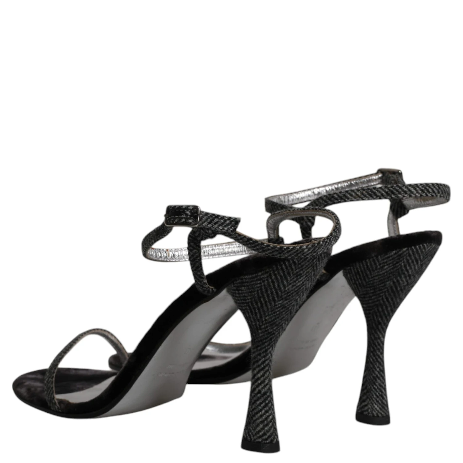 Black Ankle Strap High Heels Sandals Shoes