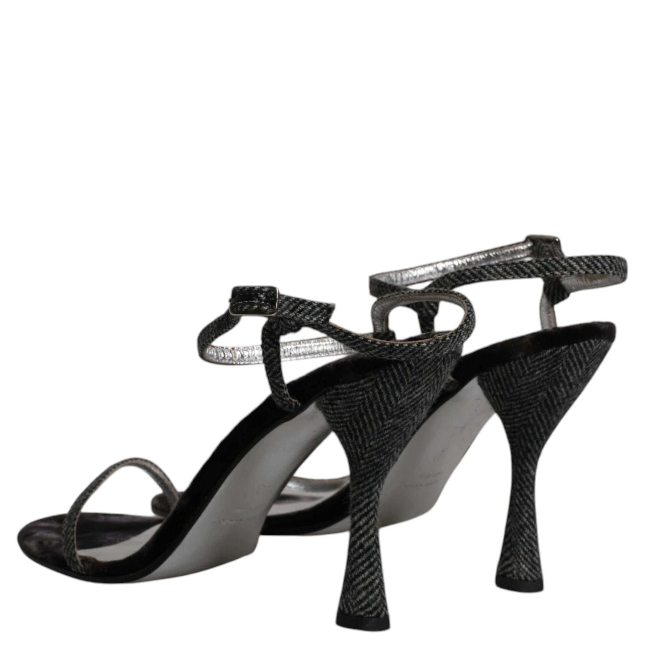 Black Ankle Strap High Heels Sandals Shoes