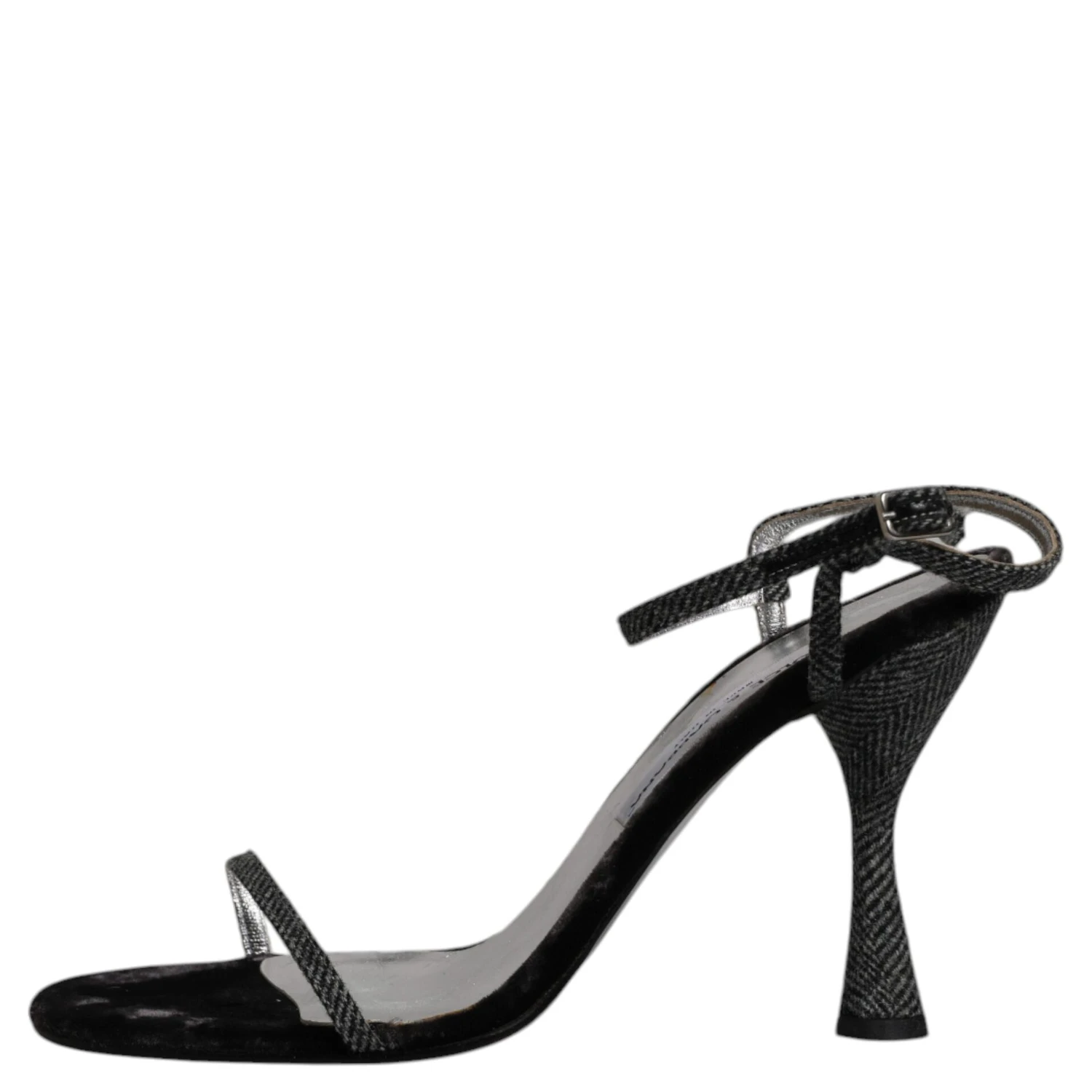 Black Ankle Strap High Heels Sandals Shoes