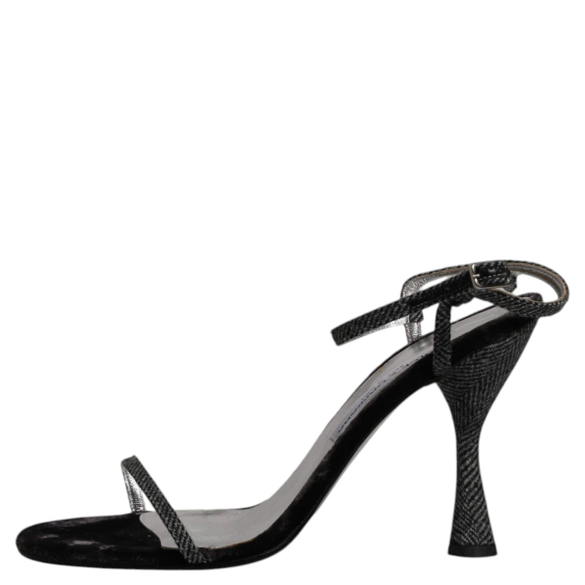 Black Ankle Strap High Heels Sandals Shoes