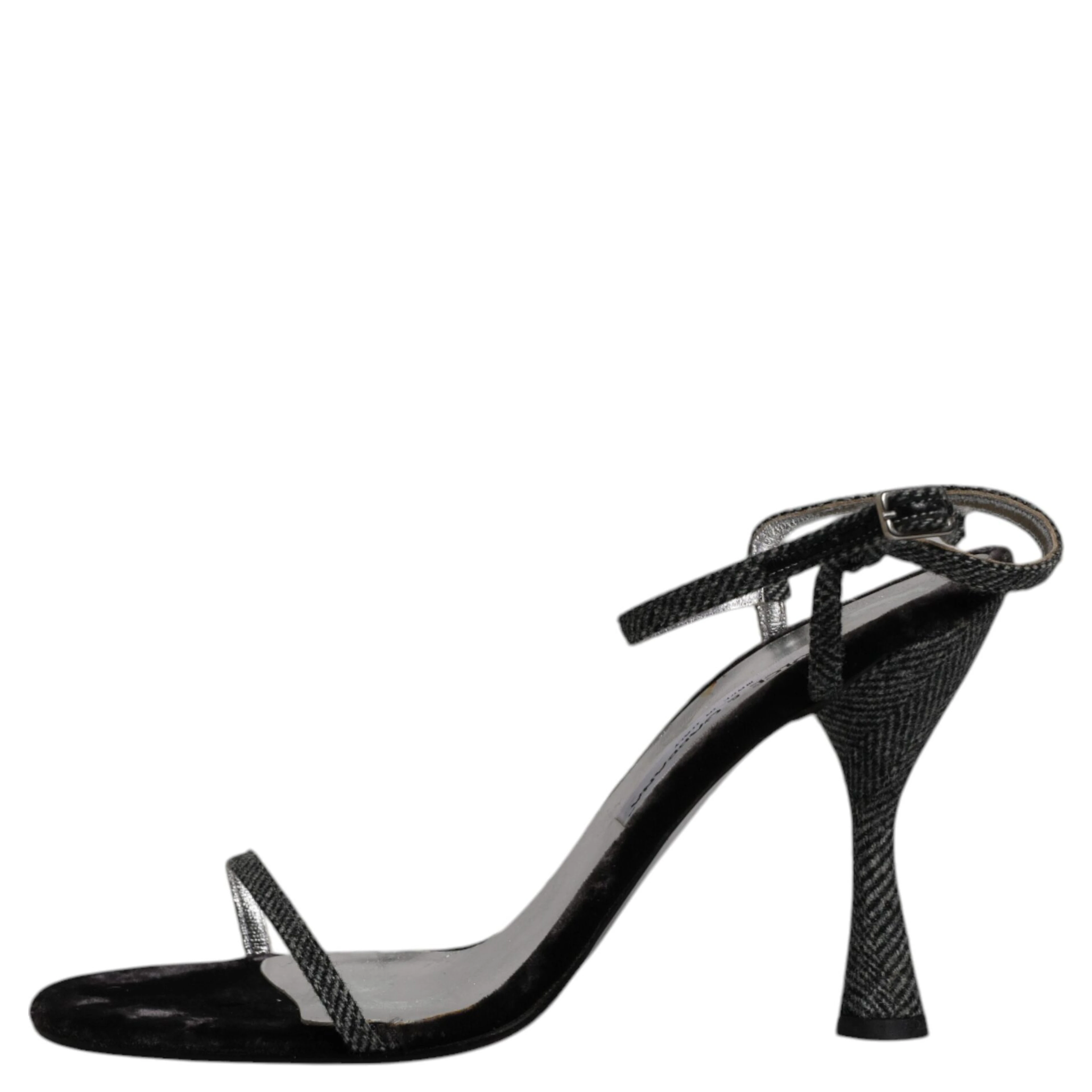 Black Ankle Strap High Heels Sandals Shoes