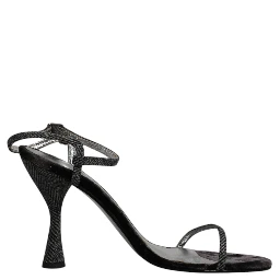 Black Ankle Strap High Heels Sandals Shoes