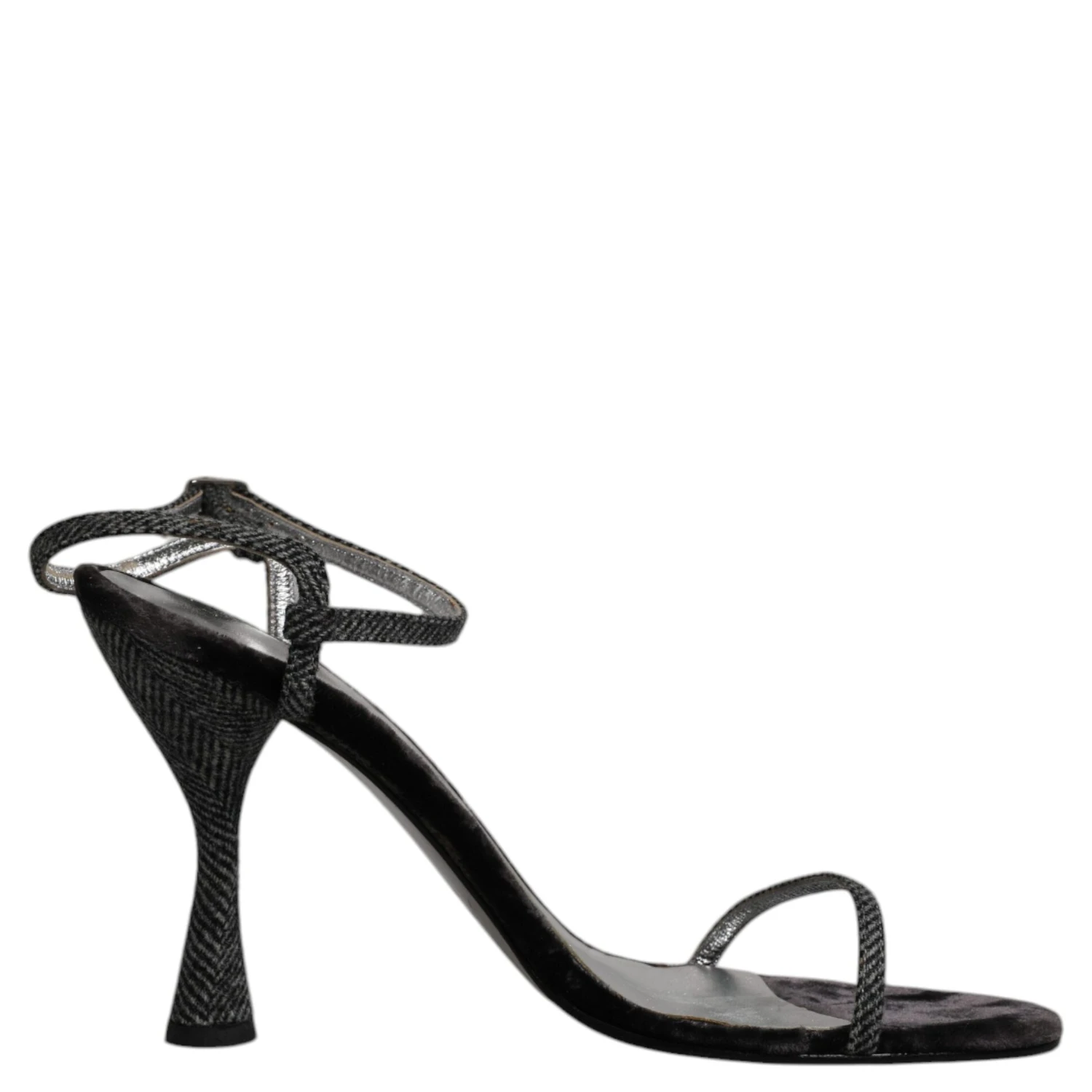 Black Ankle Strap High Heels Sandals Shoes