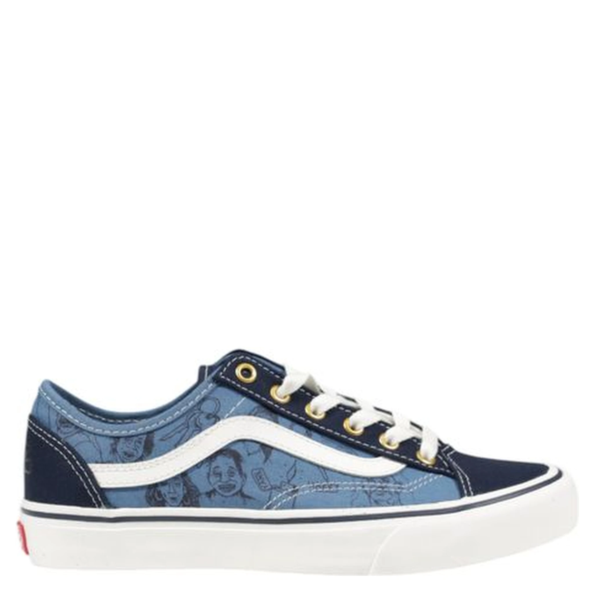 Blue Suede Leather Low Top Sneakers