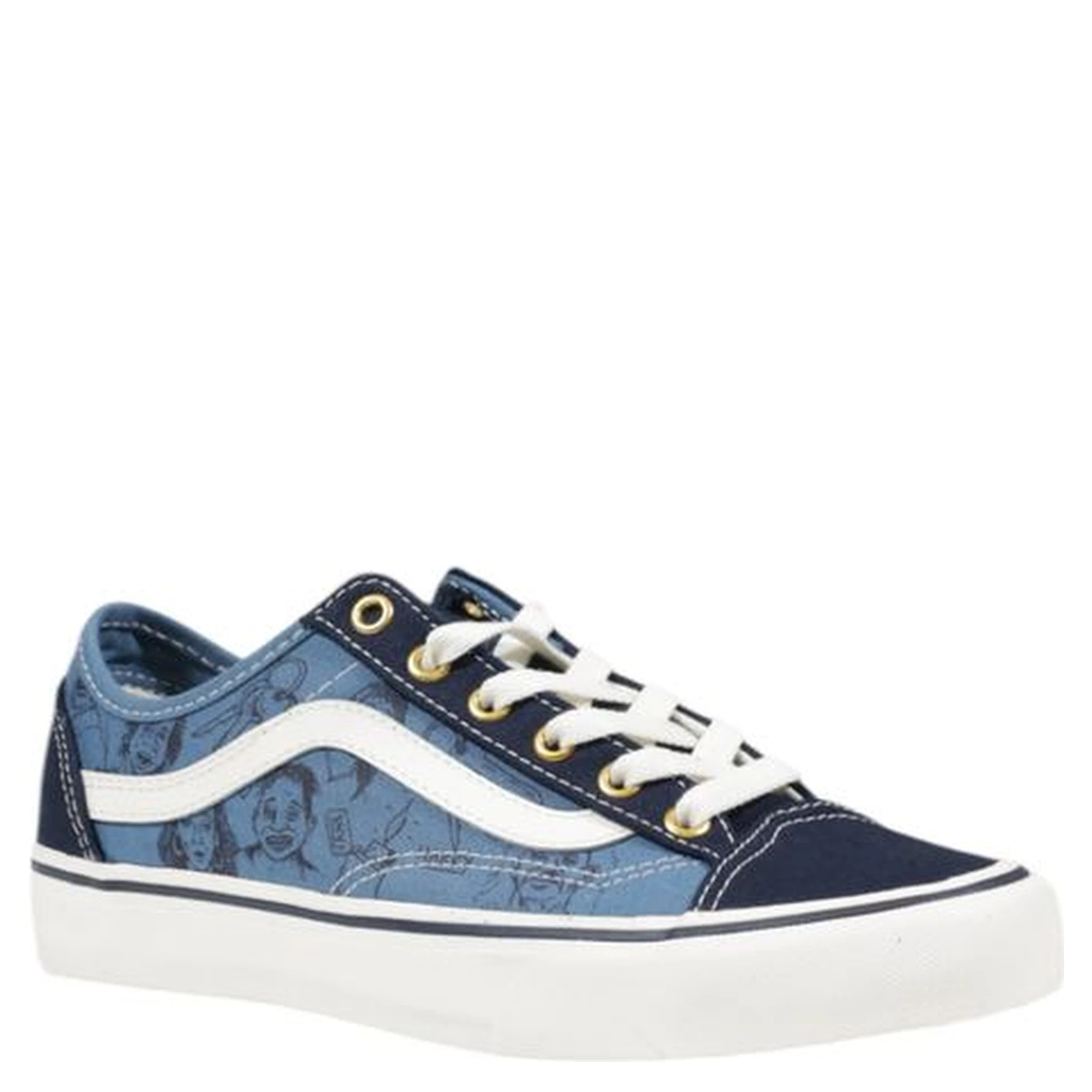 Blue Suede Leather Low Top Sneakers
