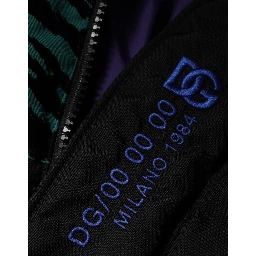 Black Nylon Puffer Men Full Zip Jacket