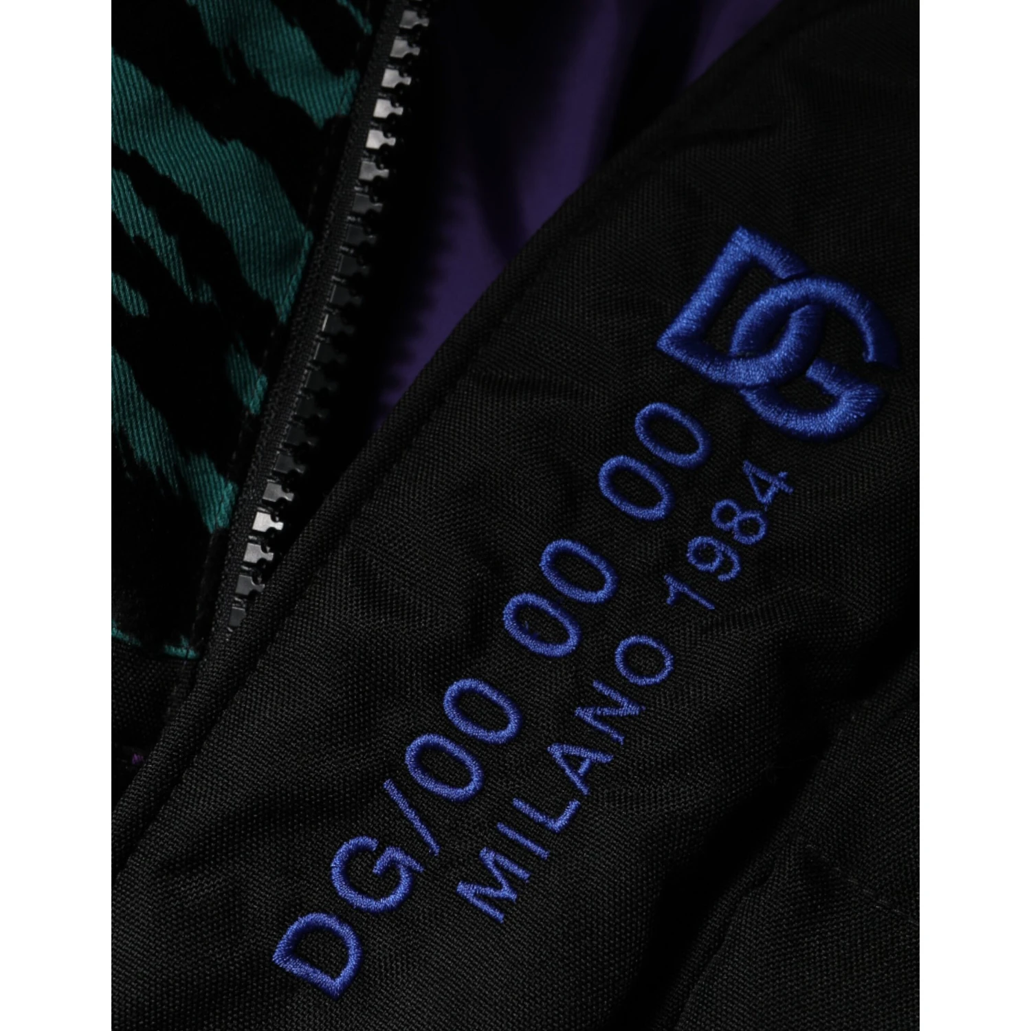 Black Nylon Puffer Men Full Zip Jacket