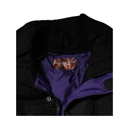 Black Nylon Puffer Men Full Zip Jacket