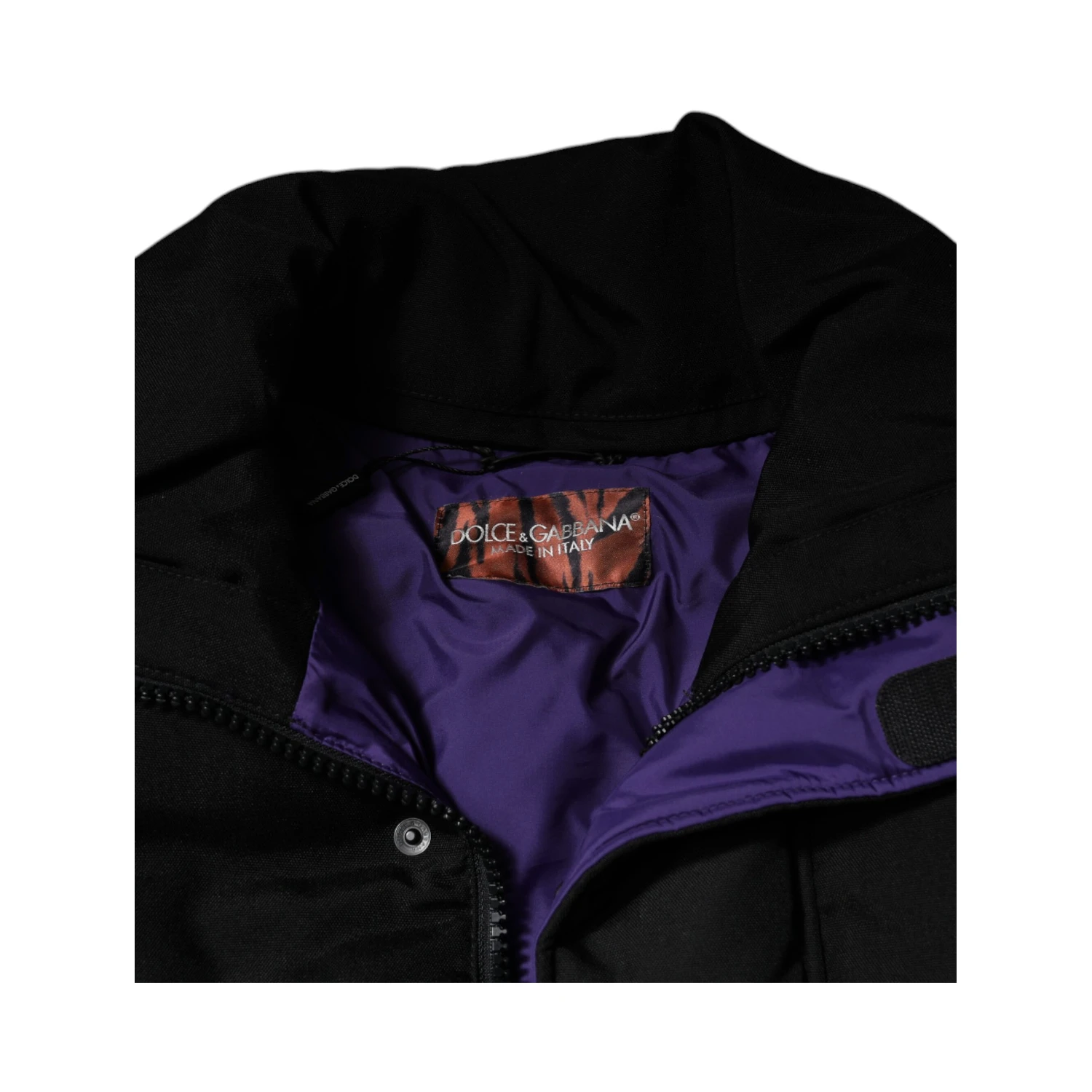 Black Nylon Puffer Men Full Zip Jacket