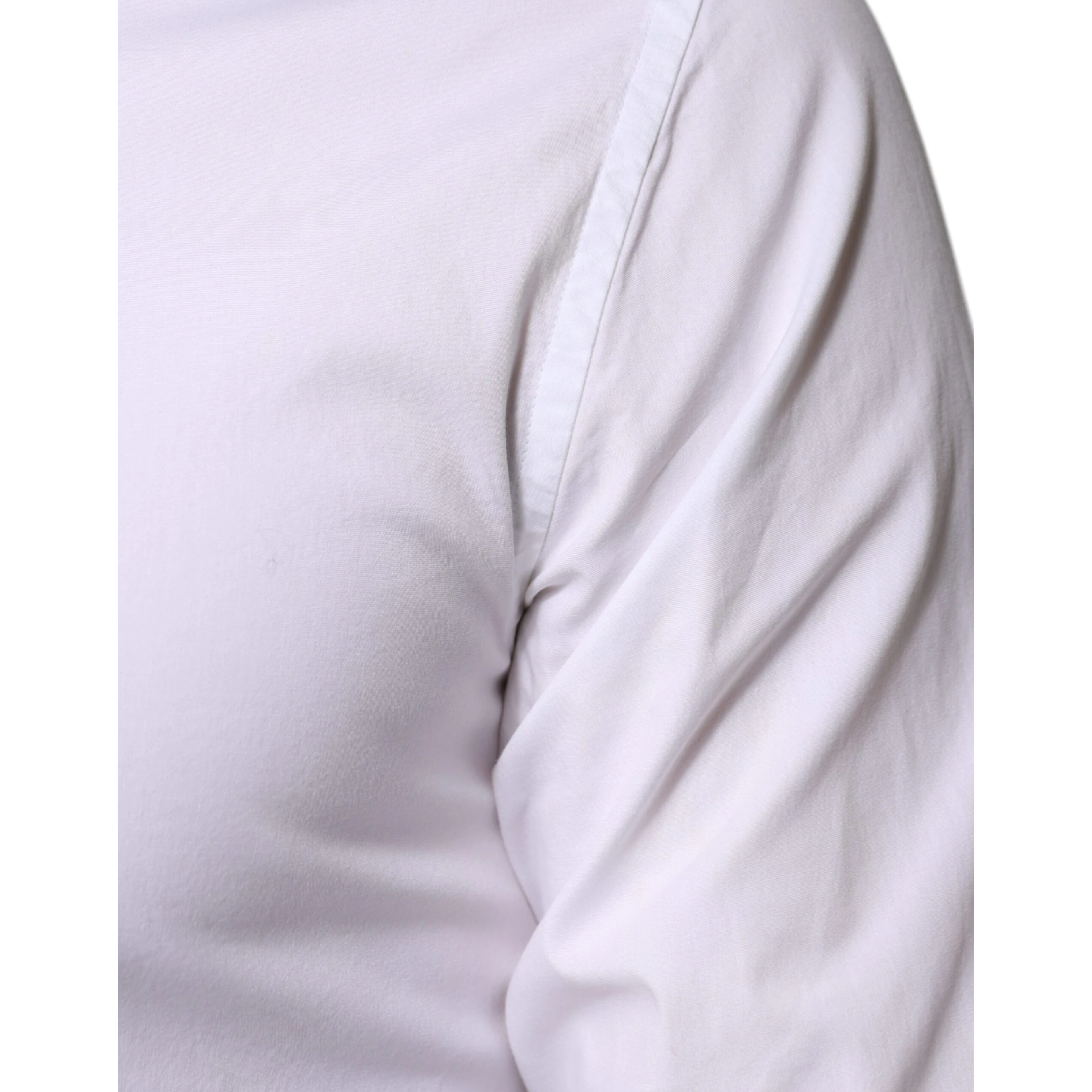 White Cotton Formal Men GOLD Dress Shirt