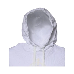 White Logo Hooded Pullover Sweatshirt Sweater