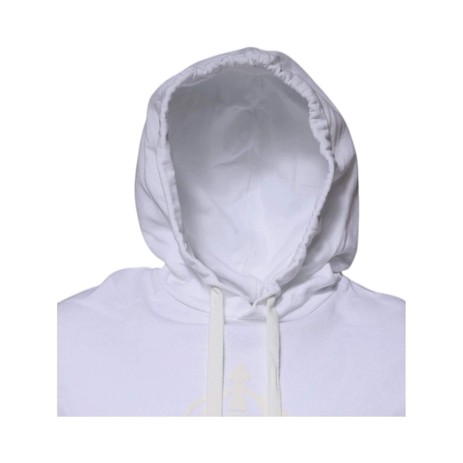 White Logo Hooded Pullover Sweatshirt Sweater