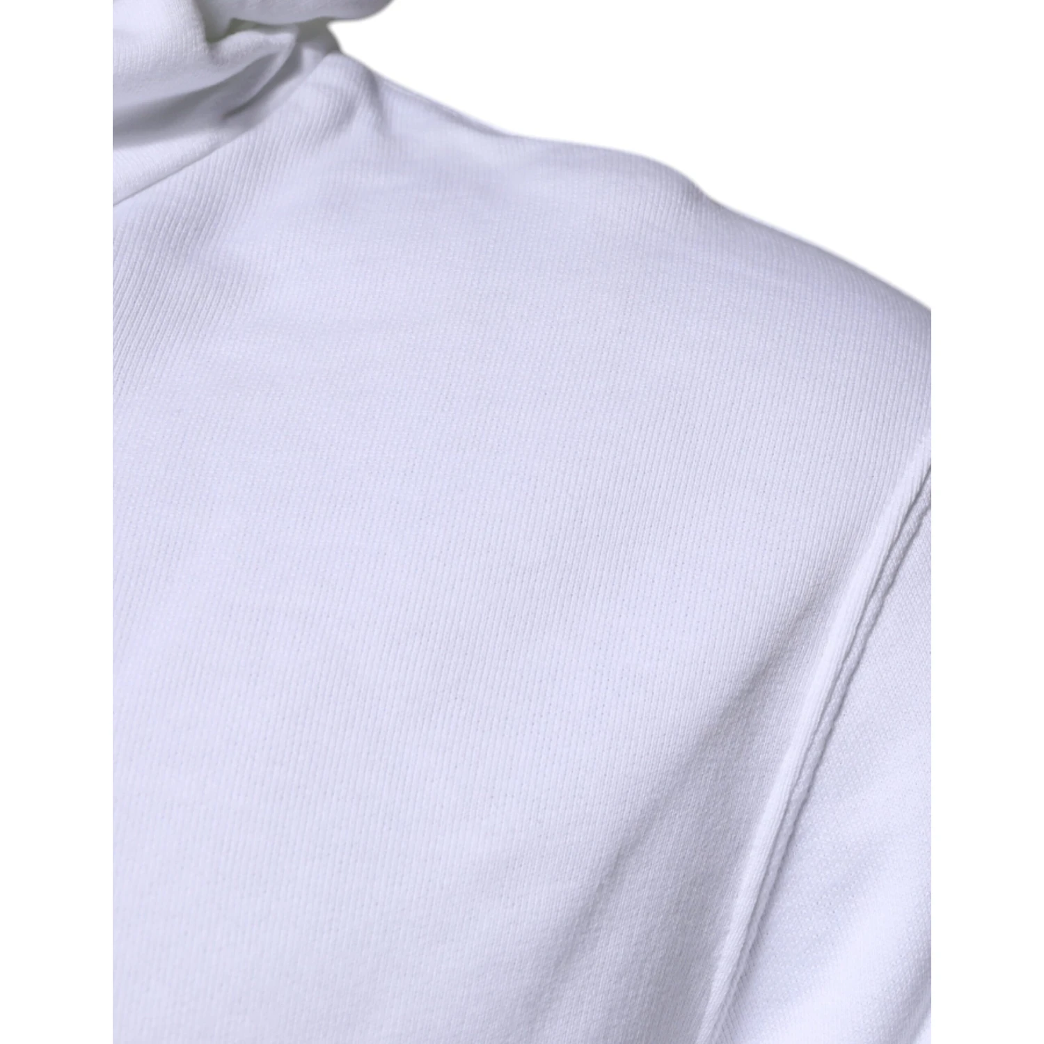 White Logo Hooded Pullover Sweatshirt Sweater