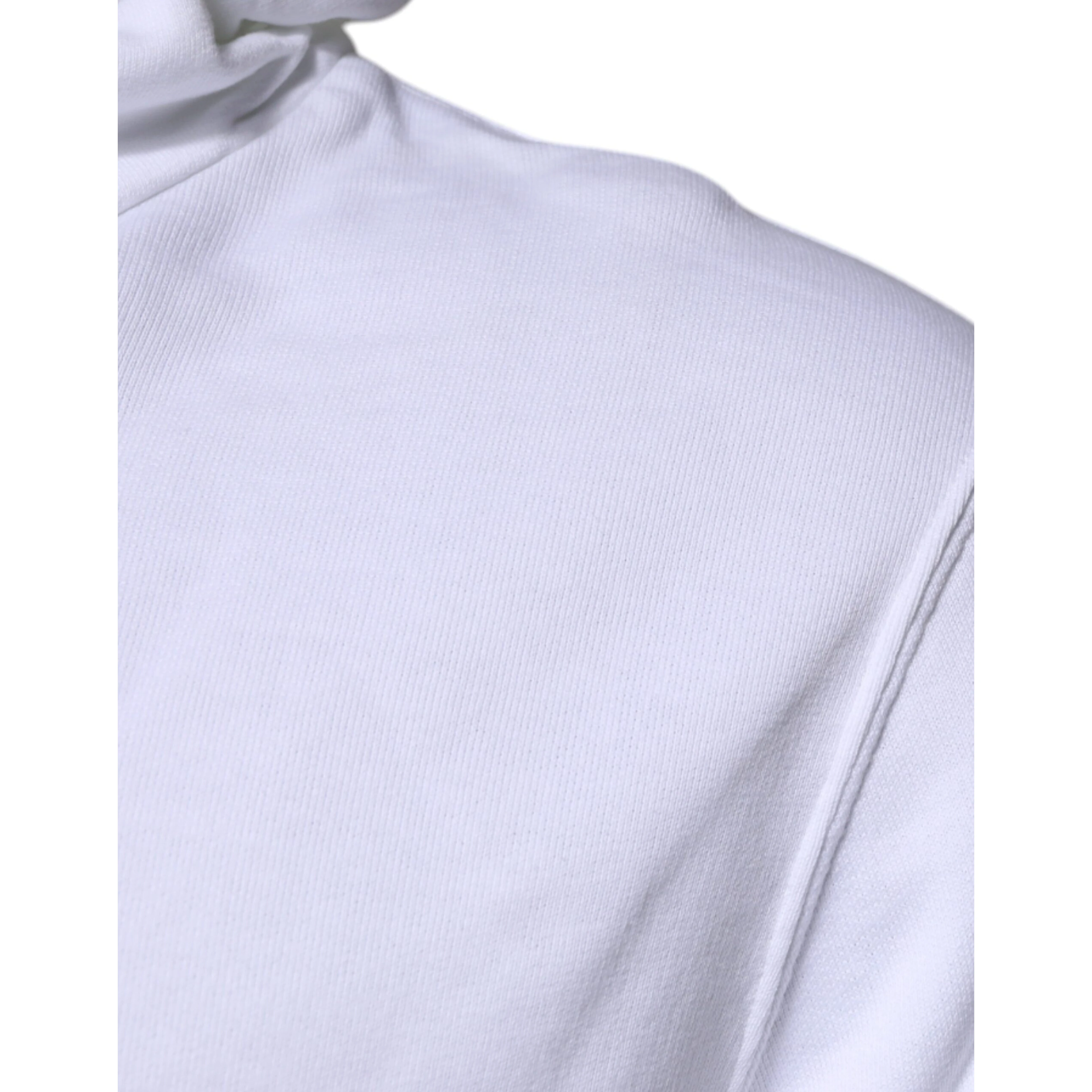 White Logo Hooded Pullover Sweatshirt Sweater
