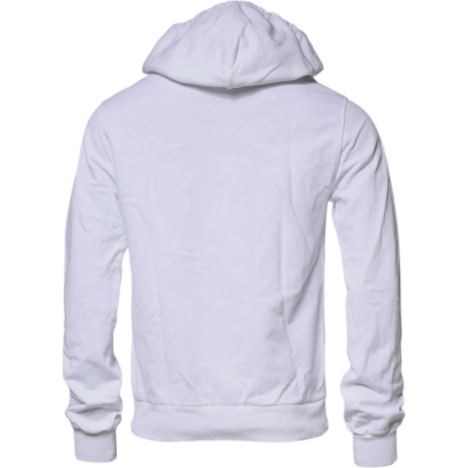 White Logo Hooded Pullover Sweatshirt Sweater