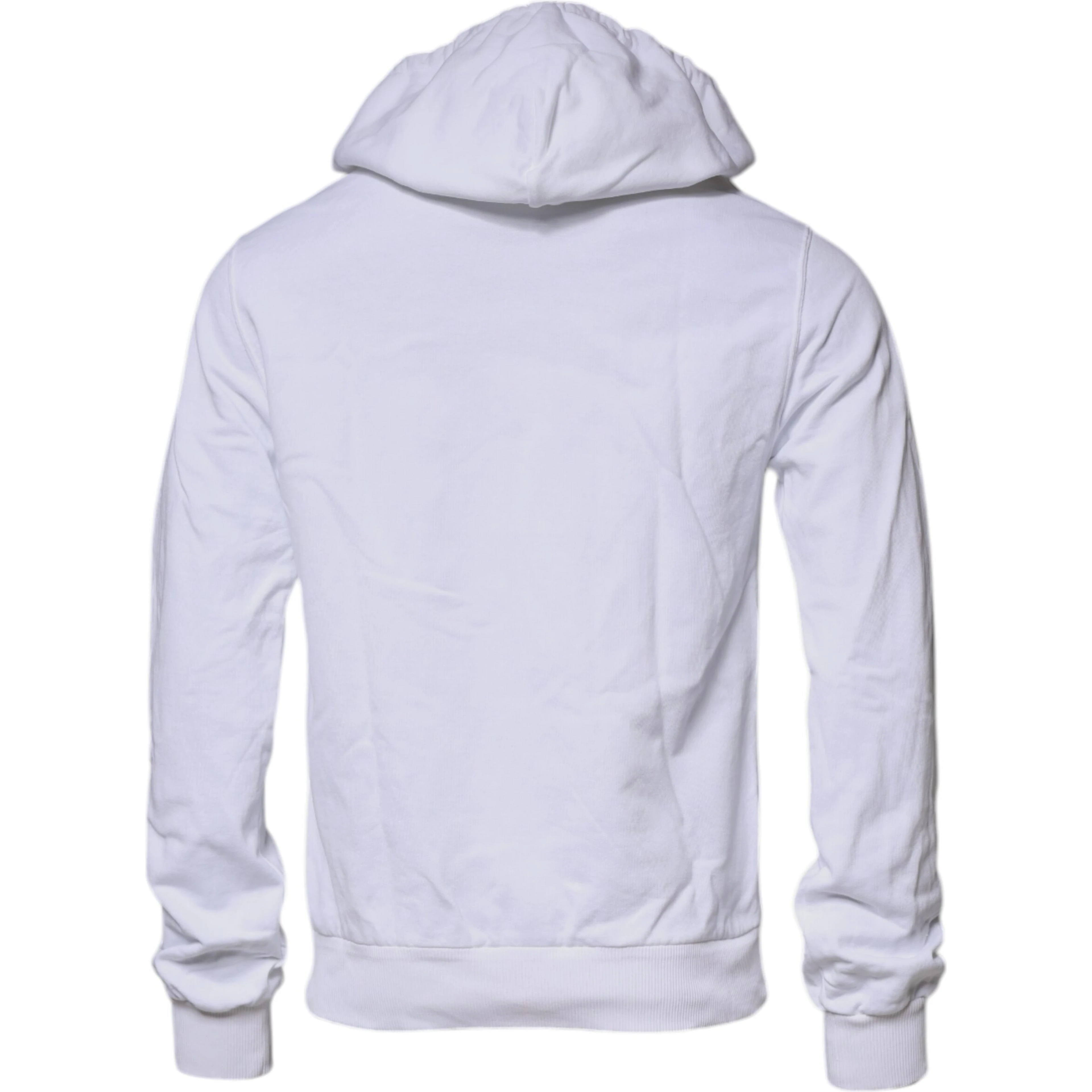 White Logo Hooded Pullover Sweatshirt Sweater