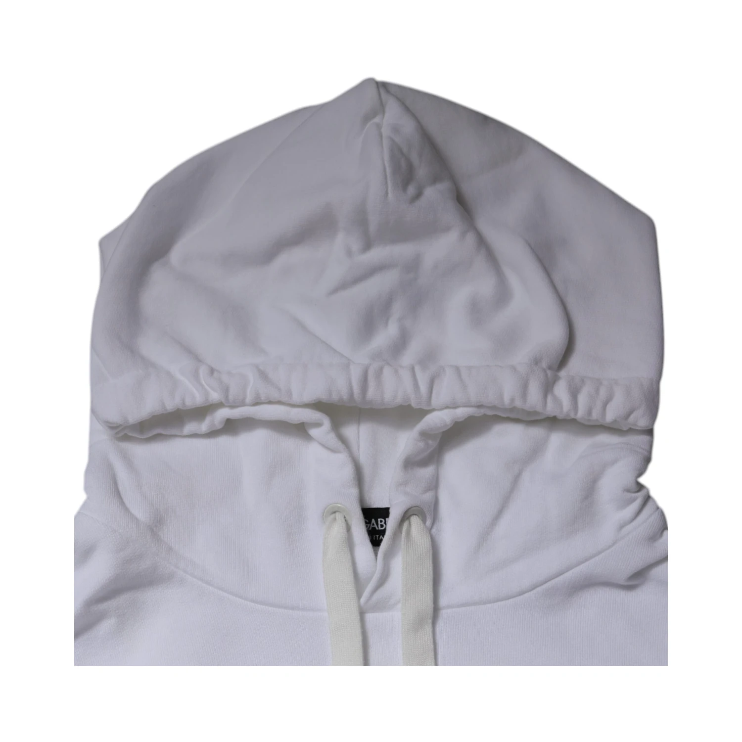 White Logo Hooded Pullover Sweatshirt Sweater