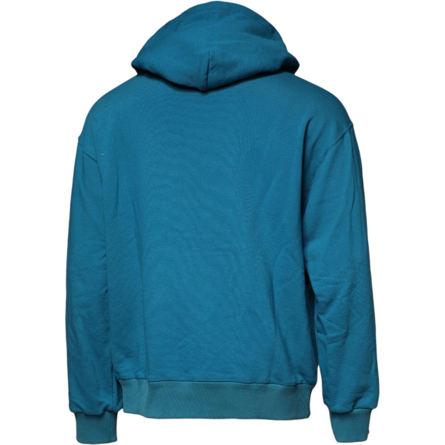 Blue Logo Cotton Hooded Sweatshirt Sweater