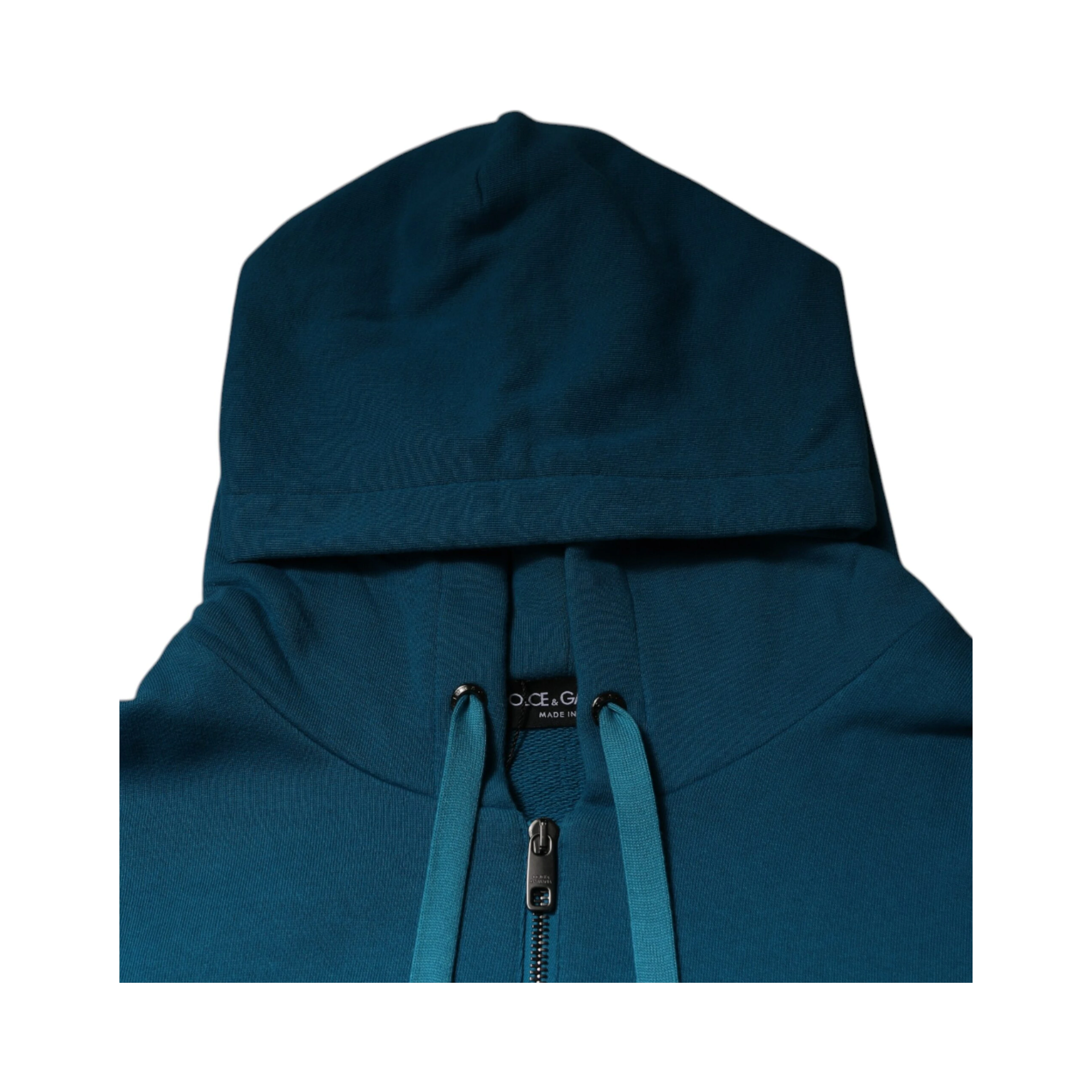 Blue Logo Cotton Hooded Sweatshirt Sweater