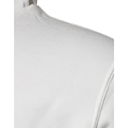 White Caesar Cotton Hooded Pullover Sweater
