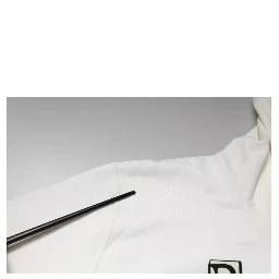 White Caesar Cotton Hooded Pullover Sweater