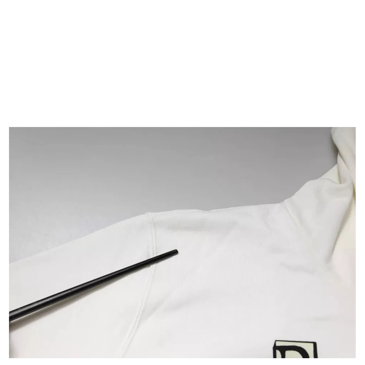 White Caesar Cotton Hooded Pullover Sweater