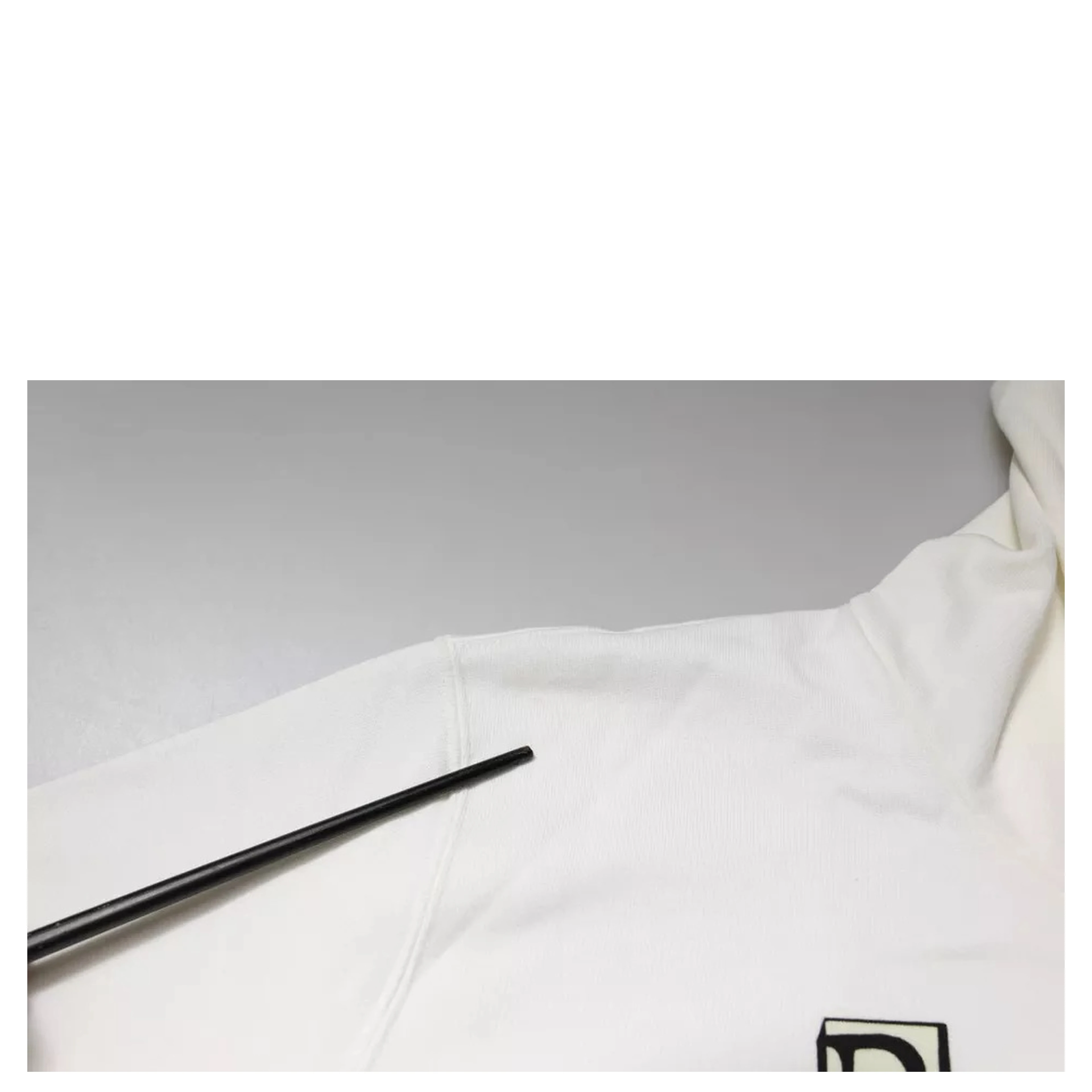 White Caesar Cotton Hooded Pullover Sweater