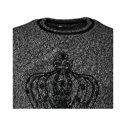 Gray Crown King Cashmere Pullover Sweater