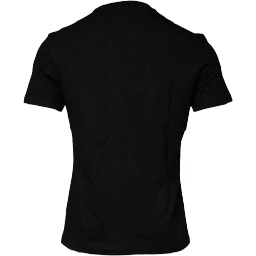 Black Medusa Print Cotton Crew Neck T-shirt