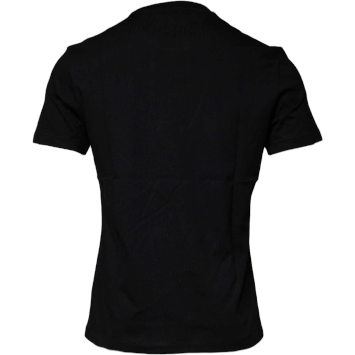 Black Medusa Print Cotton Crew Neck T-shirt