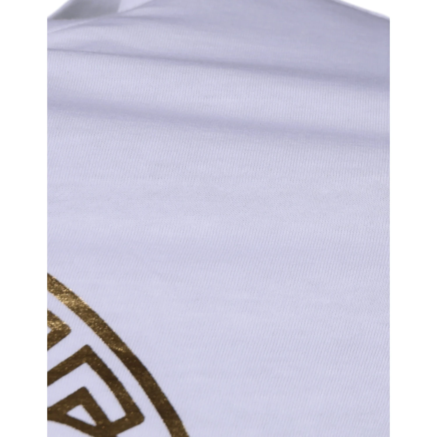 White Medusa Print Cotton Crew Neck T-shirt