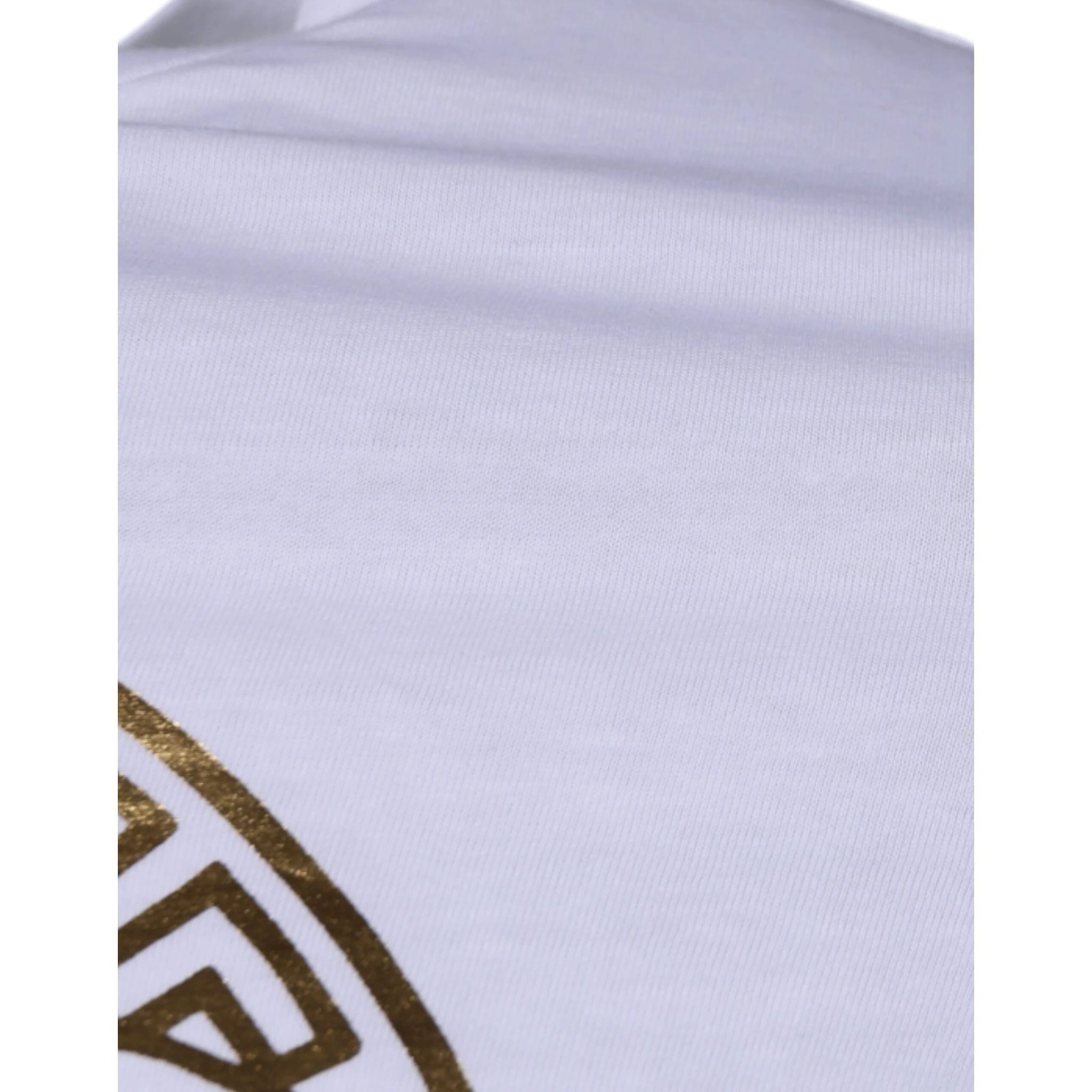 White Medusa Print Cotton Crew Neck T-shirt