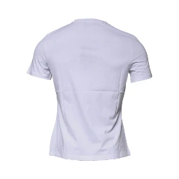 White Medusa Print Cotton Crew Neck T-shirt