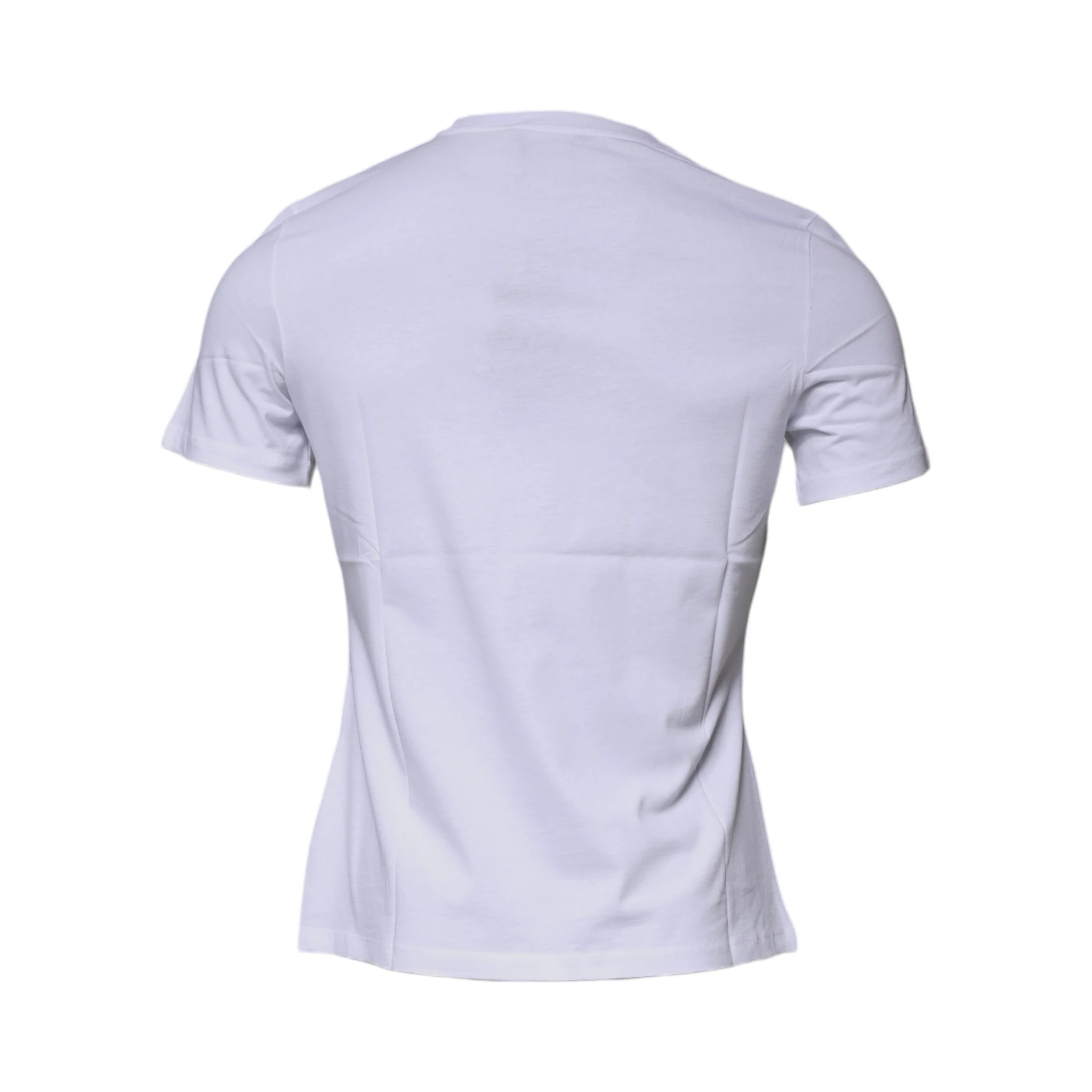 White Medusa Print Cotton Crew Neck T-shirt