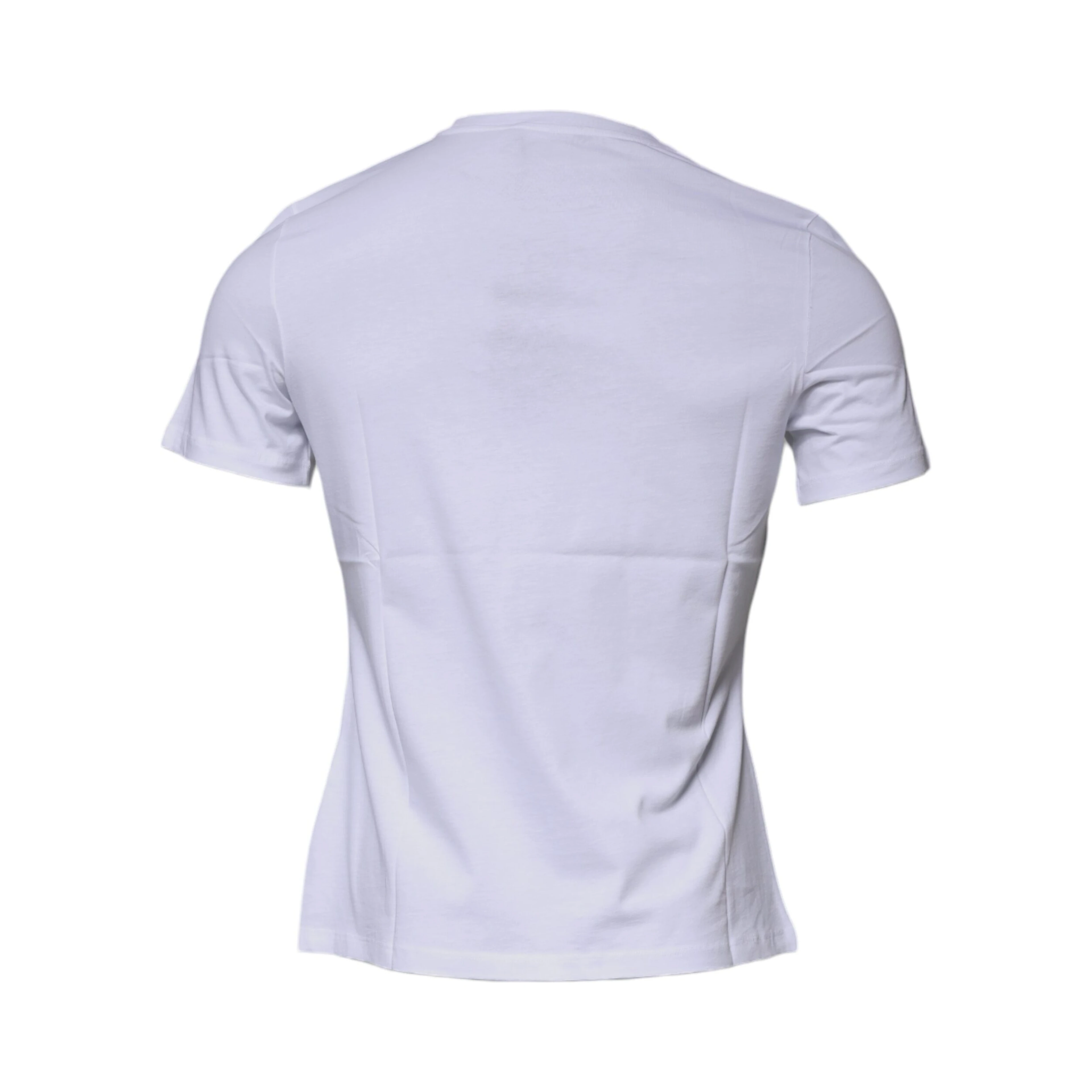 White Medusa Print Cotton Crew Neck T-shirt