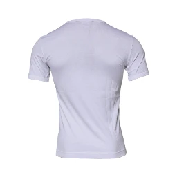 White Panda King Cotton Crew Neck T-shirt