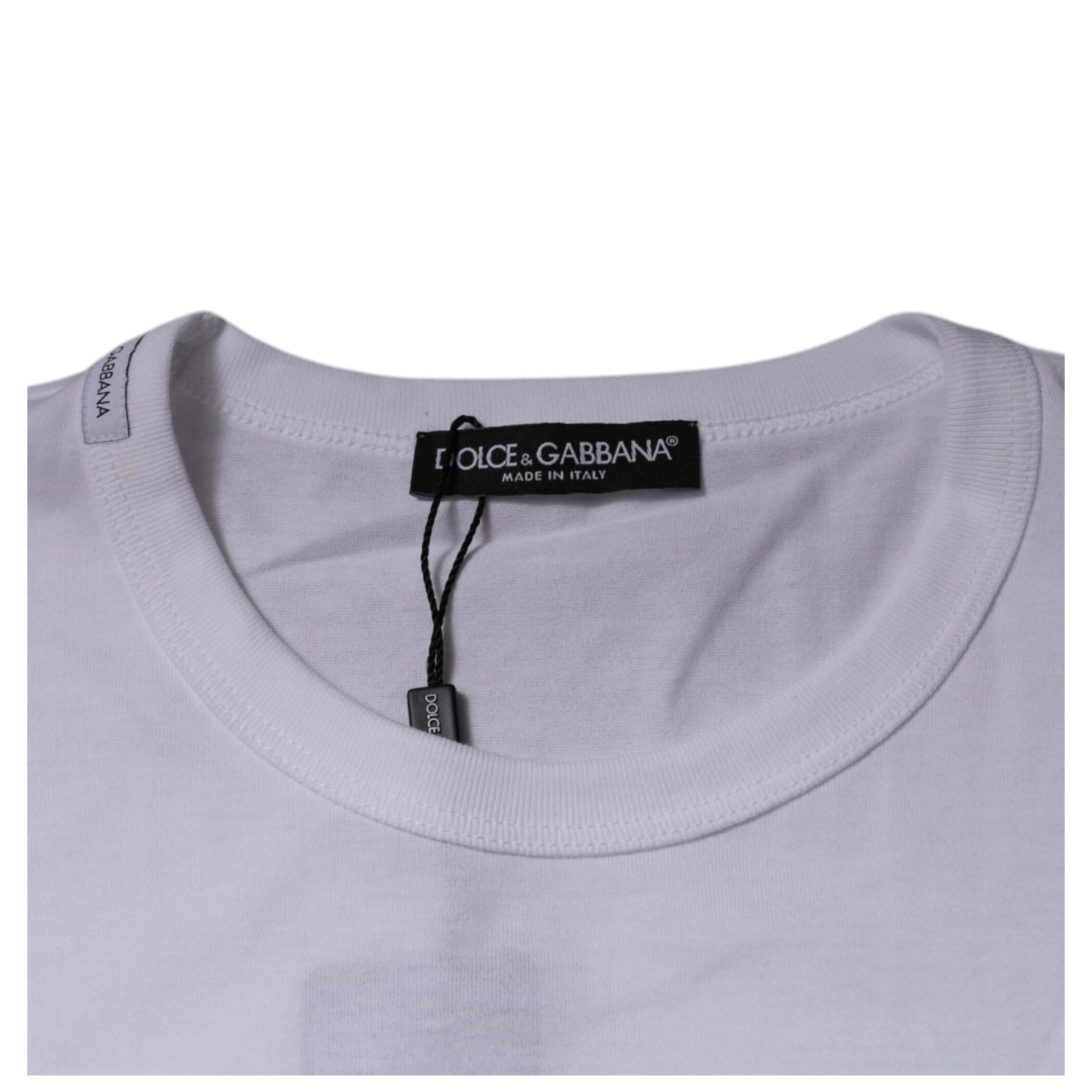 White Panda King Cotton Crew Neck T-shirt