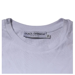 White DG Logo Cotton Crew Neck T-shirt
